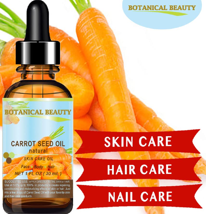 CARROT SEED OIL 100 % Natural Cold Pressed Carrier Oil. 0.33 Fl.oz.- 10 ml. Skin, Body, Hair and Lip Care. One of the best oils to rejuvenate and regenerate skin tissues.” by Botanical Beauty