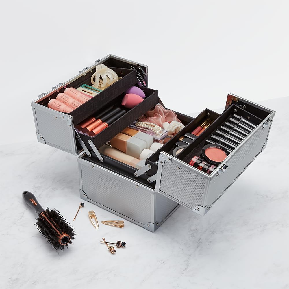 SOHO Pro Texture Diamond Silver Beauty Case