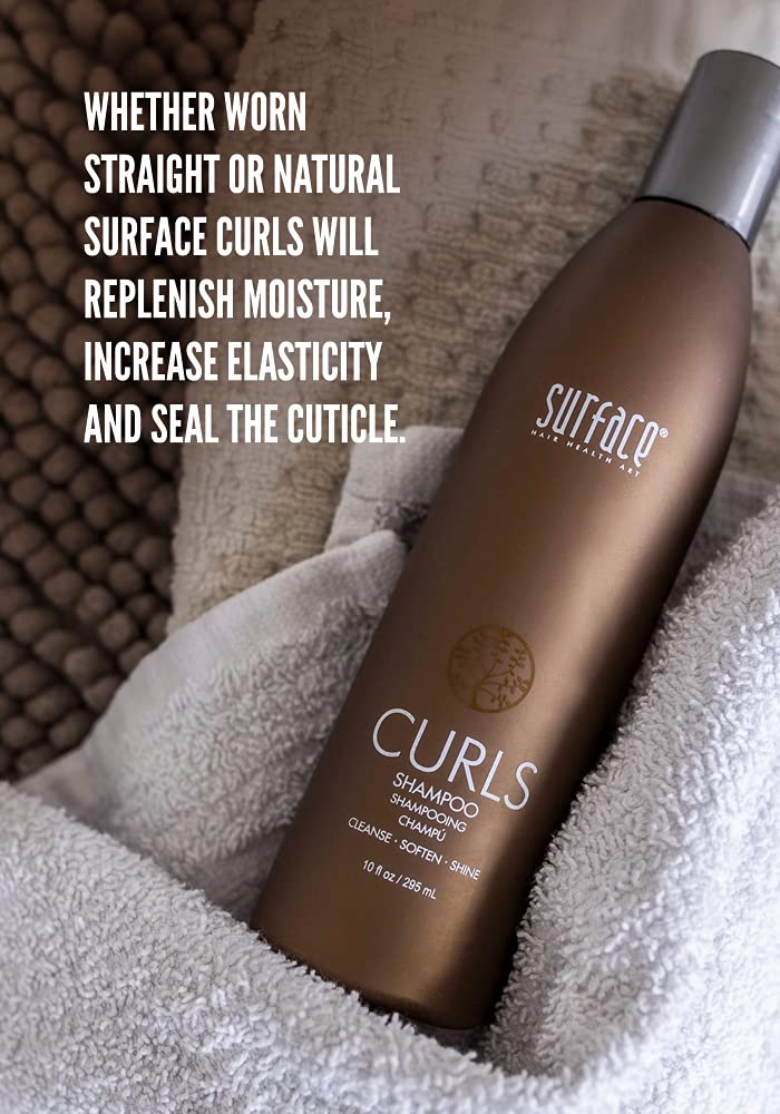 SURFACE Hair - Curls Moisturizing Shampoo – Defines, Adds Shine, and Provides Frizz Free Style Longevity - 10 fl oz