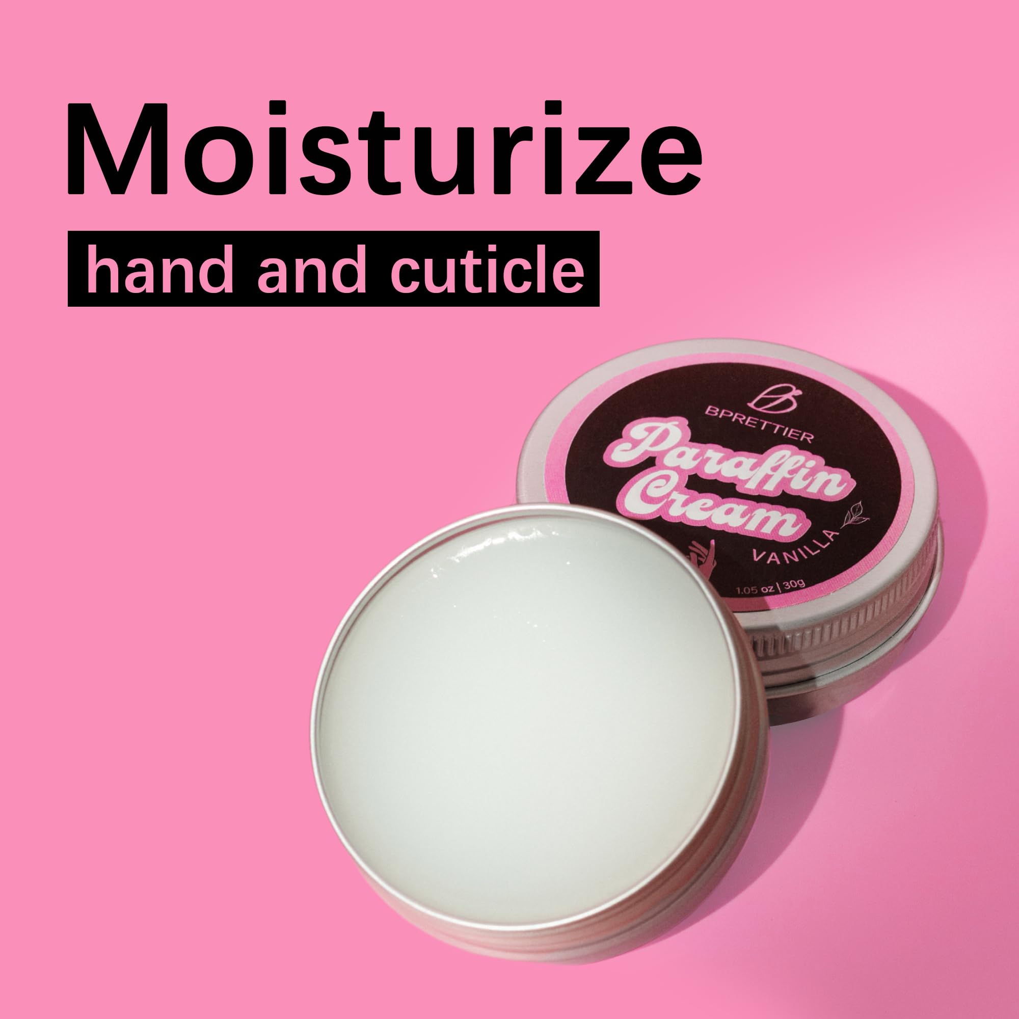 BPrettier Cold Paraffin Wax Hand and Feet Cream - No Heat Needed - Shea Butter for Cuticle Care - Vanila Scent - at Home Spa Results Without Melting Kits