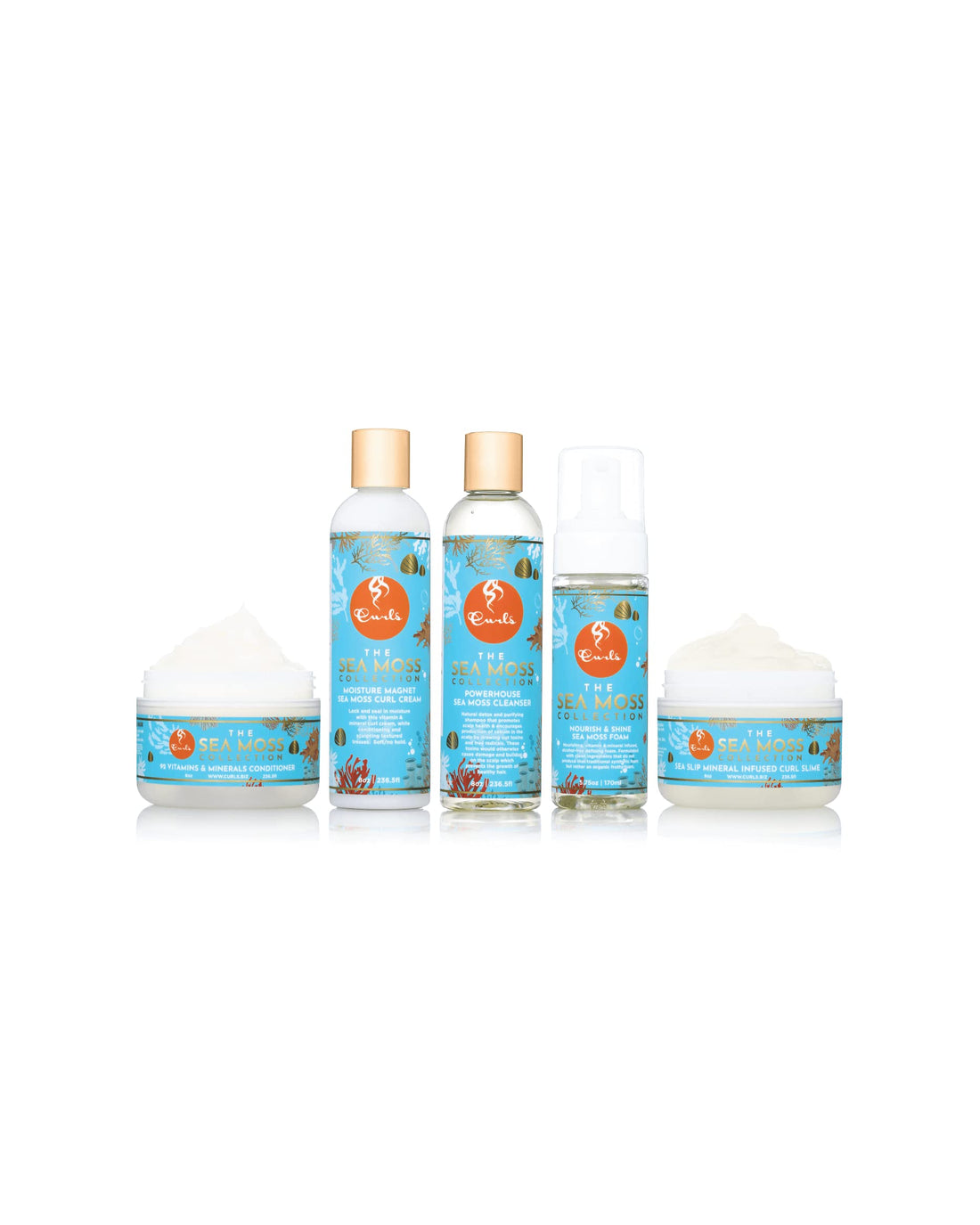 Curls Sea Moss Powerhouse Hair Cleanser - Natural Detox Shampoo - Promotes Scalp Health - Prevents Damage and Build-up - For All Types 8oz