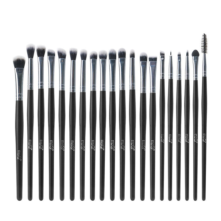 MSQ Eyeshadow Brushes Set 20pcs Makeup Eye Brushes Eyeshadow Blending Brush Eyebrow Eyeliner Lip Brush Beauty Brushes, Best for Gifts - Black