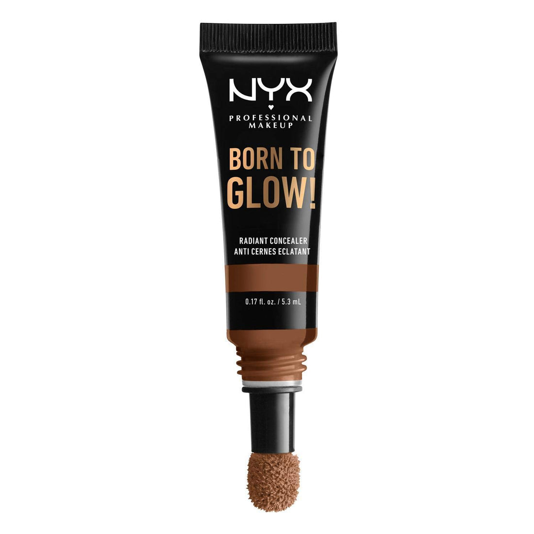 NYX PROFESSIONAL MAKEUP Born To Glow Radiant Concealer - Cappuccino, Medium Deep With Cool Undertone