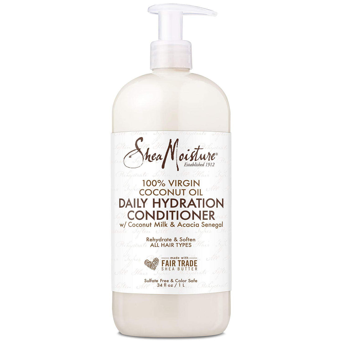 Shea Moisture Moisturizing Conditioner Coconut Oil Daily Hydration, Made with Real Coconut Oil, 34 Fl Ounce (Pack of 2)