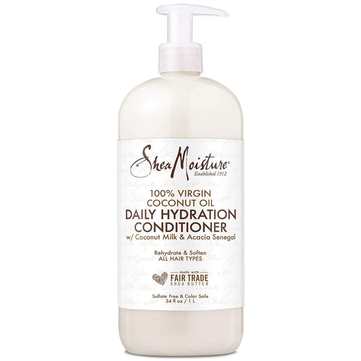Shea Moisture Moisturizing Conditioner Coconut Oil Daily Hydration, Made with Real Coconut Oil, 34 Fl Ounce (Pack of 2)