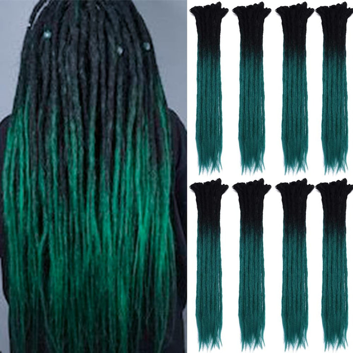 20 Dreadlock Extension Ombre For Hip-Hop Synthetic Heat Resistant Crochet Braiding Hair Handmade Reggae Extension Twist Braiding Hairpiece Box Braid For Man Women(5strands/1pack,ash blonde)