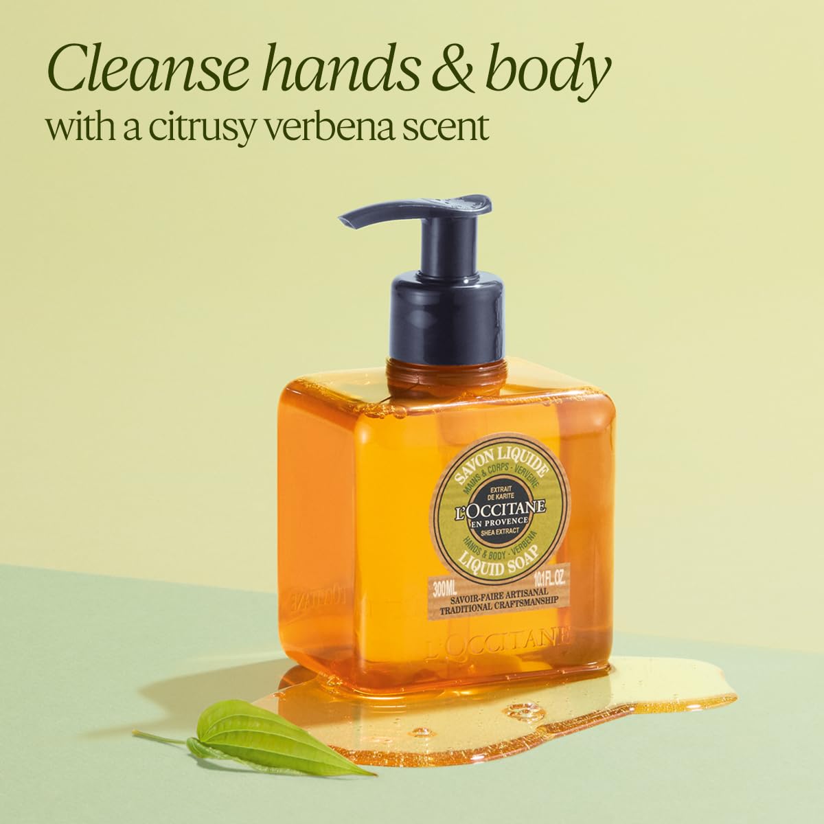 L'Occitane Dry Skin Shea Hands & Body Verbena Liquid Soap, 300ml