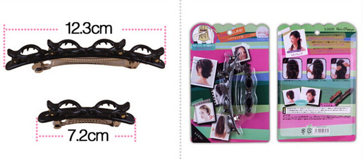 4 PCS French Braider Hair Tool Fashion Double Layer Band Twist Plait Clip Front Hair Clips Hairpin Headband Beauty Tool Hair Accessory