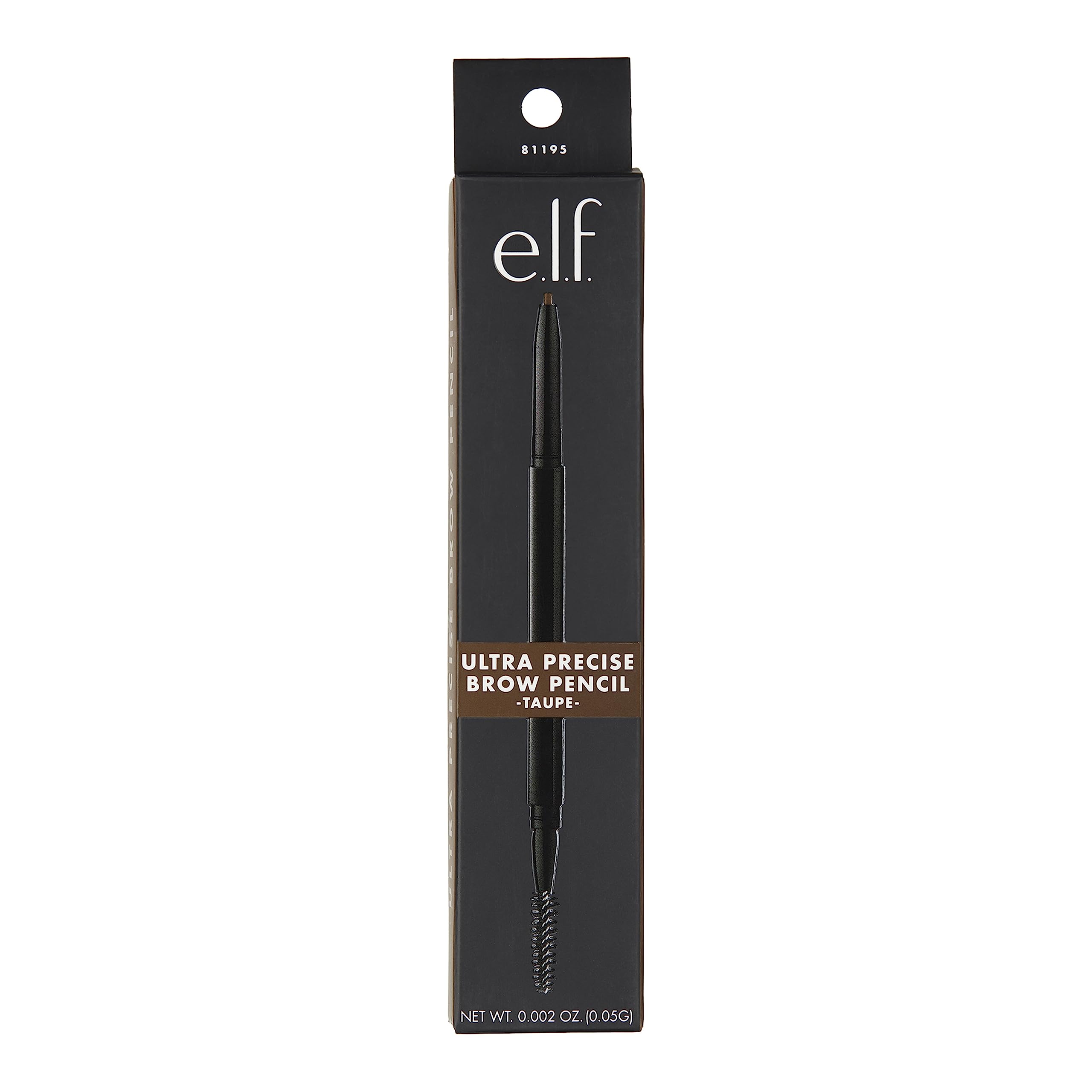 e.l.f, Ultra Precise Brow Pencil, Creamy, Micro-Slim, Precise, Defines, Creates Full, Natural-Looking Brows, Tames and Combs Brow Hair, Taupe, 0.002 Oz