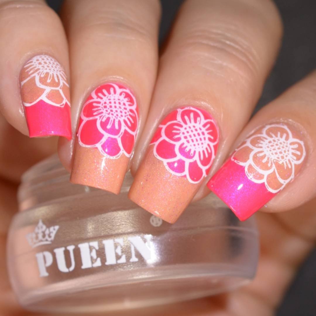 PUEEN Nail Art Stamping Plate - Fairytale Lover 02 - 125x65mm Unique Nailart Polish Stamping Manicure Image Plates Accessories Kit BH000662