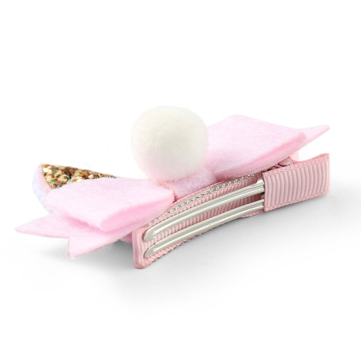 OneDor Sparkle Shiny Hair Bow Ribbon Clip sets for Babies, Toddlers, Young Girls, and Children (Animal-8 Pairs)