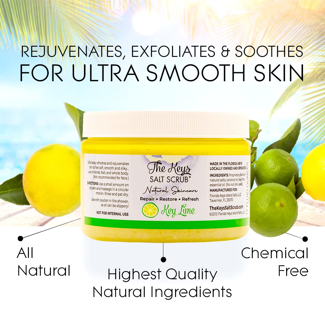 The Keys Salt Scrub. Florida Keys Salt Scrub (Key Lime, 12 oz)