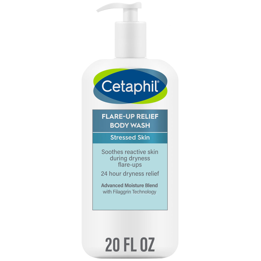 Cetaphil Flare-Up Relief Body Wash with Colloidal Oatmeal to Help Soothe and Condition Ultra-Dry, Stressed, Sensitive Skin, 20 oz
