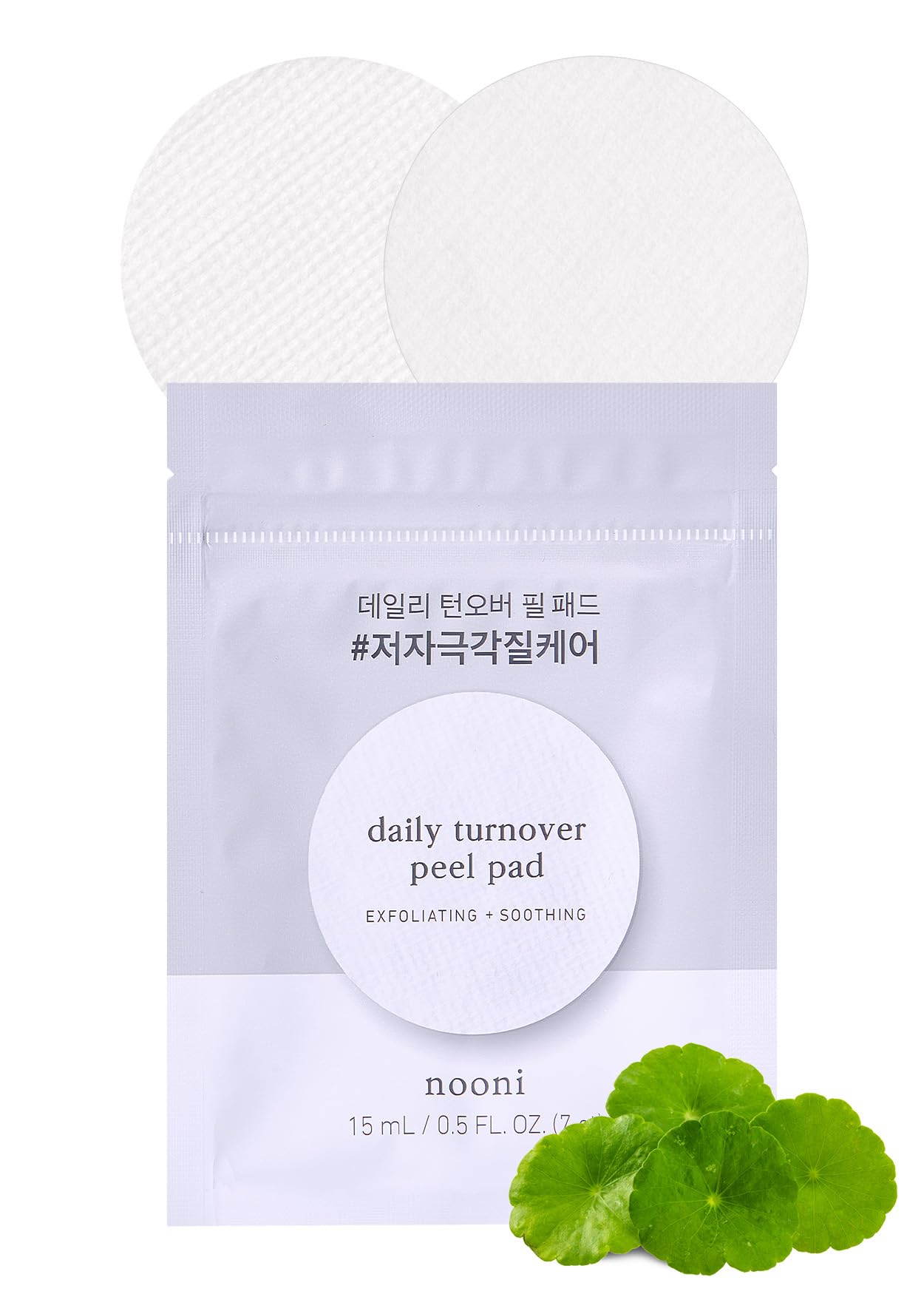 Nooni Korean Facial Peel Toner Pads - Daily Turnover Peel Pad 7 Count | Travel Set, Korean Skincare, Exfoliating Face Pads, with AHA, Glycolic Acid, and Centella Asiatica, Mother's Day
