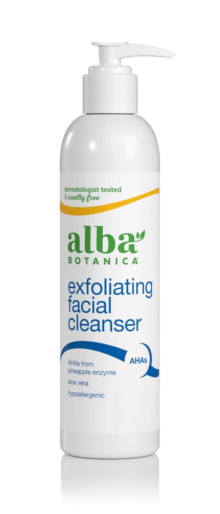 Alba Botanica Exfoliating Facial Cleanser, with Pineapple Enzyme and Aloe Vera, 8 Oz (Packaging May Vary)