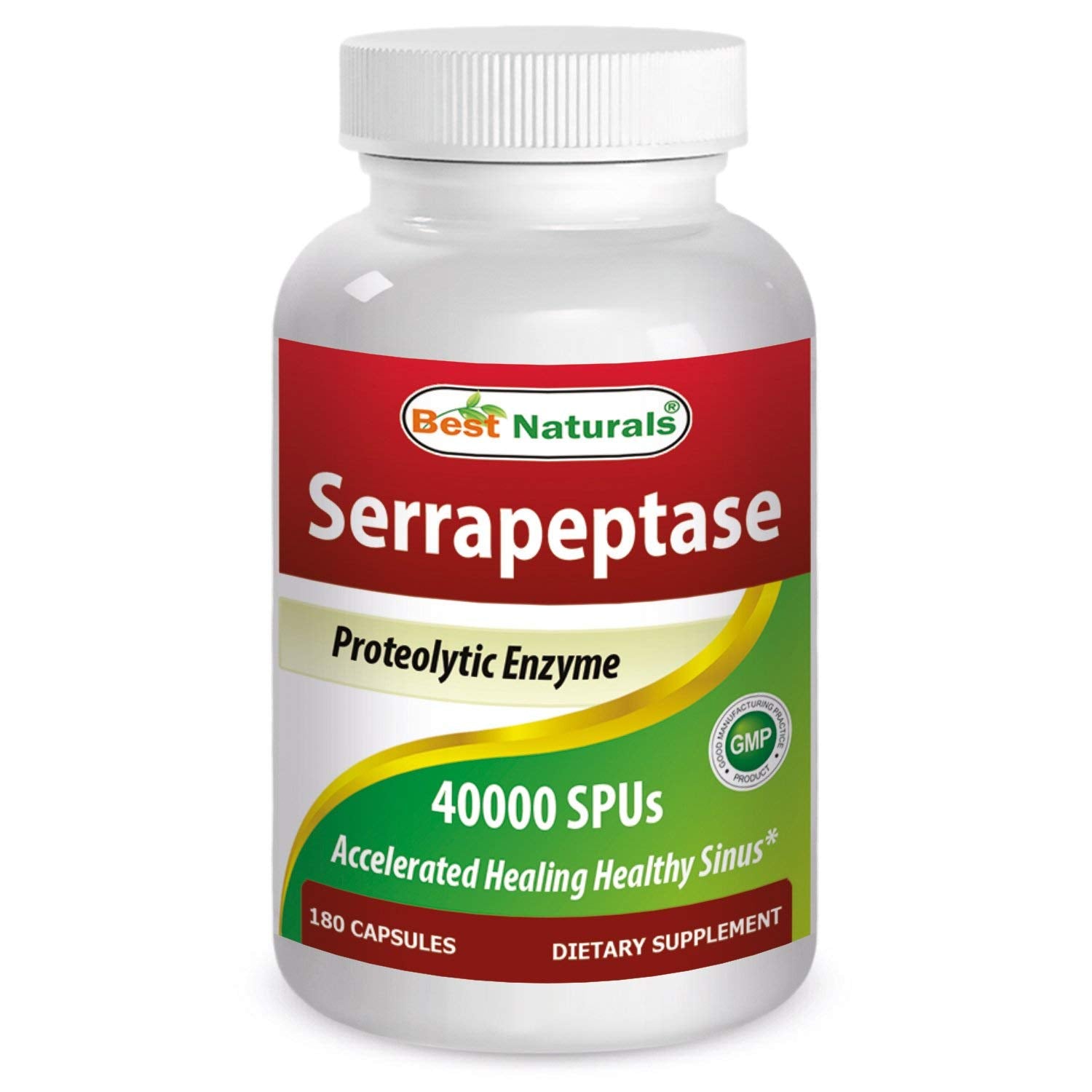 Best Naturals Serrapeptase 40000 SPUs 180 Capsules