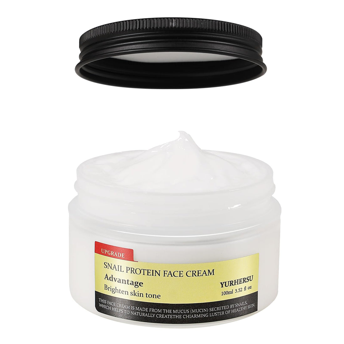 NAILKISS 92% Snail Mucin Repair Cream, Snail Mucin Repair Moisturizing Cream, Face Cream for All Skin Types, Anti-Aging Day & Night Cream - 3.52 oz