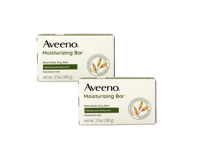 AVEENO Naturals Moisturizing Bar for Dry Skin 3.50 oz (Pack of 2)