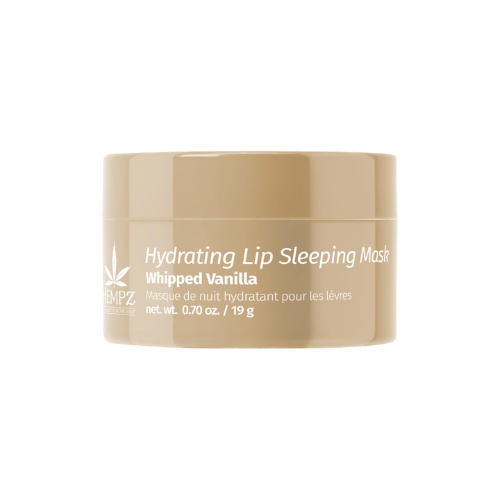 Hempz Hydrating Lip Sleeping Mask - Whipped Vanilla (.70 Oz.) | Overnight Hydrating Lip Balm for Dry Lips, Lip Repair, Chapped Lip Treatment & Nourishment for Women