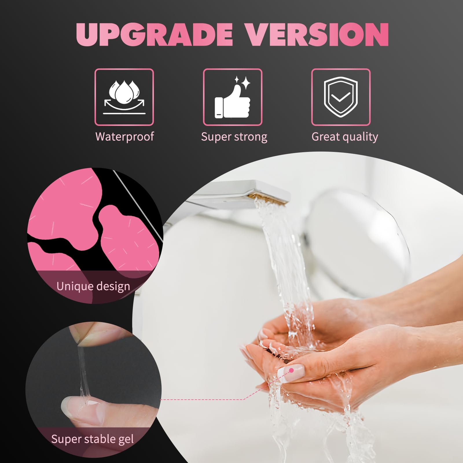 Nail Adhesive Tabs for Press On Nails, Ultra-Strong & Waterproof Nail Stickers for Fake Nails, Press On Nail Glue Tabs Sticky Nail Tabs, 360pcs Double-Sided Jelly Nail Sticky Tabs- 15 Sheets XS/S