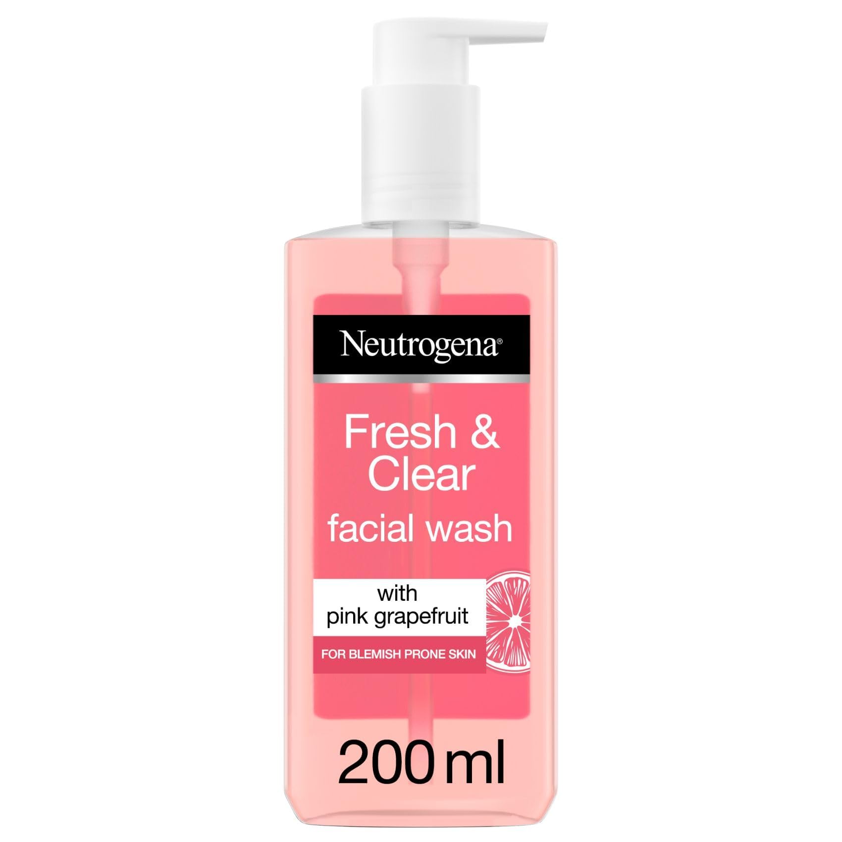 Neutrogena Fresh & Clear Facial Wash with Pink Grapefruit 200ml