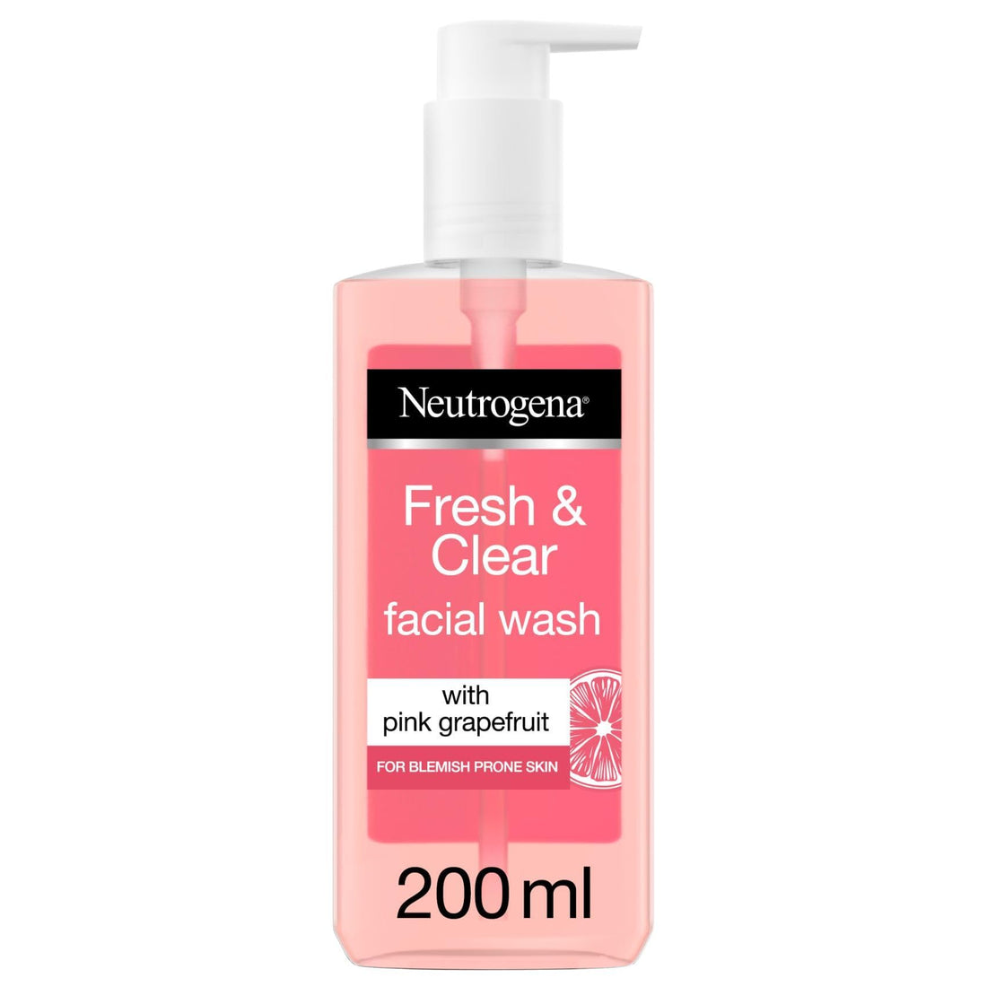 Neutrogena Fresh & Clear Facial Wash with Pink Grapefruit 200ml
