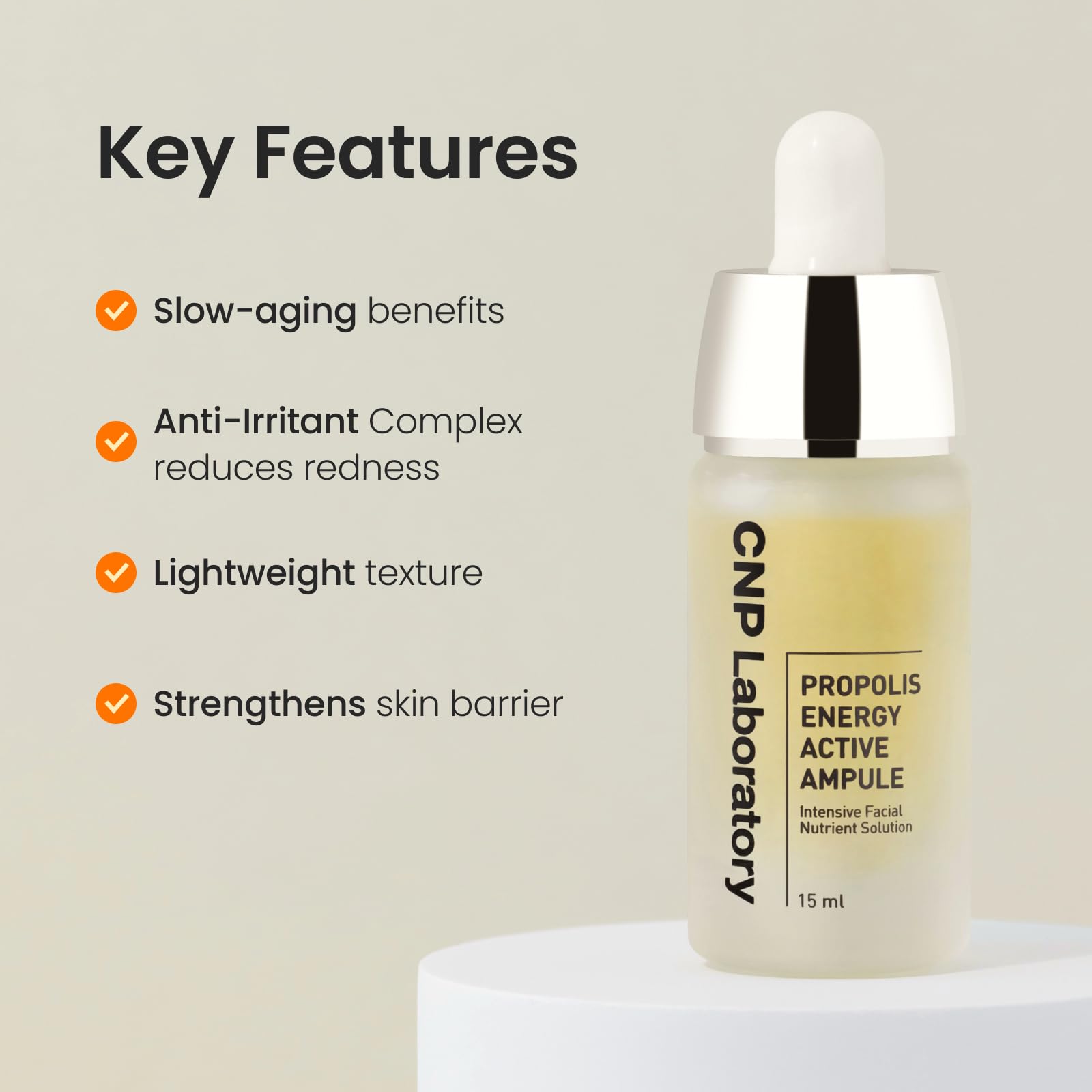 CNP Honey Glow Serum - Hyaluronic Acid & Propolis for Hydrating, Anti-Aging, Centella Soothing Serum, for Sensitive Skin, Korean Skin Care (1.18 fl. oz)