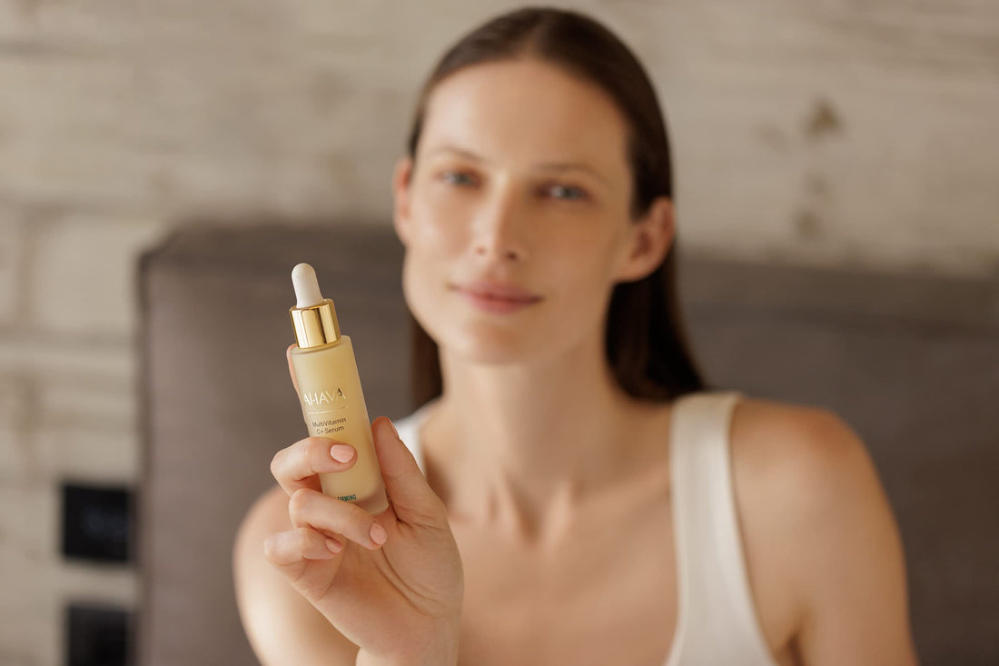 AHAVA Firming MultiVitamin C+ Serum - Enriched with Antioxidants, Panthenol, Vitamin E, Xanthan Gum & Osmoter Exclusive Blend of Dead Sea Minerals for Firmness, Luminosity and Radiance, 1 Fl Oz
