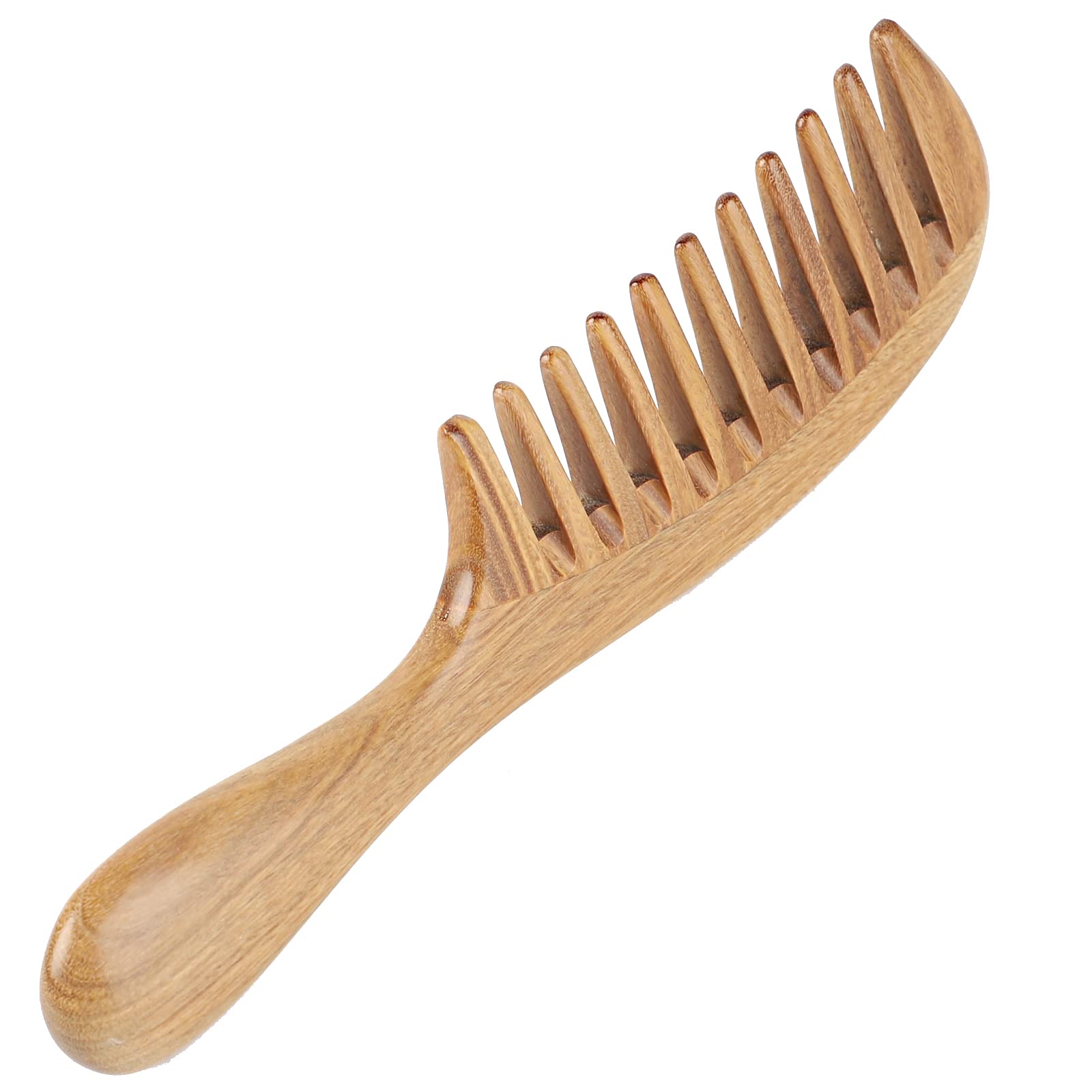 Onedor Handmade Sandalwood Hair Combs Set - Anti-Static Scented Wooden Wide Tooth and Fine Tooth Combs for Natural Hair Detangling