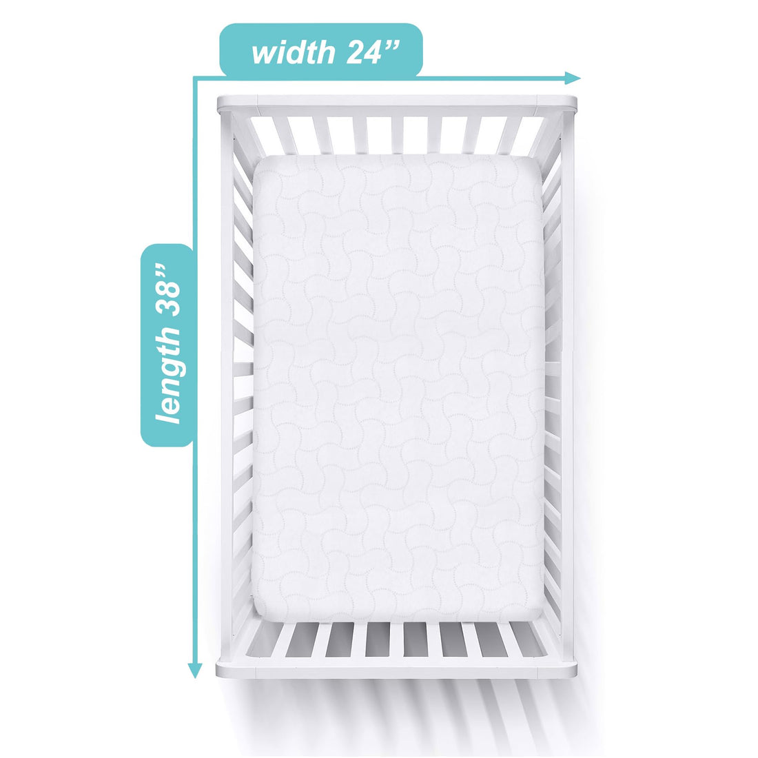 American Baby Company Waterproof Fitted Porta/Mini Crib Mattress Protector, Quilted and Noiseless Mini Crib Pad Cover, White, 38x24x5
