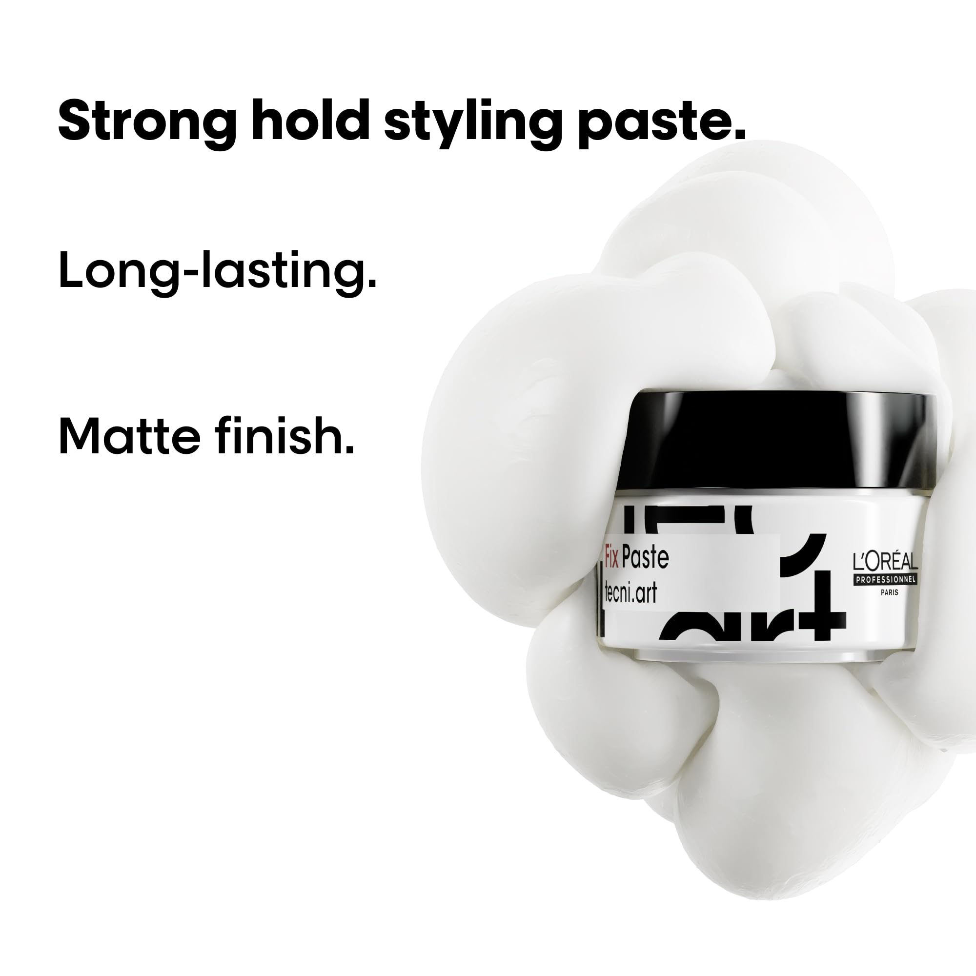L'Oréal Professionnel Men’s Styling Poker Paste - Provides Extreme Hold, Matte Finish, For All Hair Types