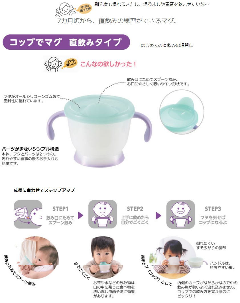 Richell Aqulea Mug Light Blue 190ml