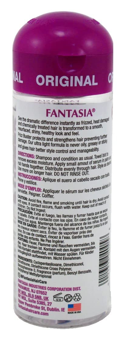 Fantasia Serum Frizz Buster 6 Ounce Bonus (177ml) (6 Pack)