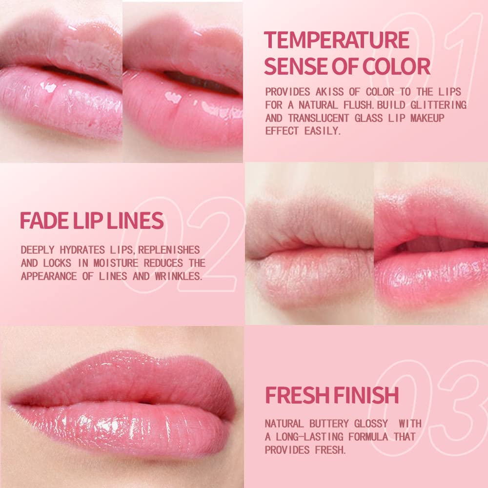BINGBRUSH 3 Pcs Aloe Vera Color Changing Lipstick Queen,Long Lasting Lip Care Nutritious Plumper Lip Balm Moisturizer Magic PH Temperature Color Change Lip Gloss Makeup Set for Women