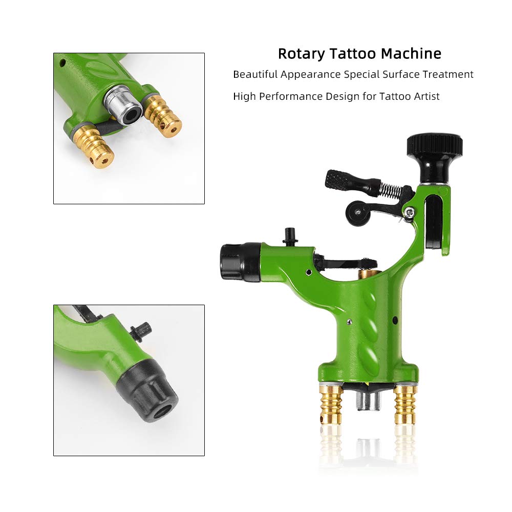 Rotary Tattoo Machine Gun, ATOMUS Tattoo Liner Shader Motor Body Art Dragonfly Machine Motor Gun for Tattoo Artist (Green)