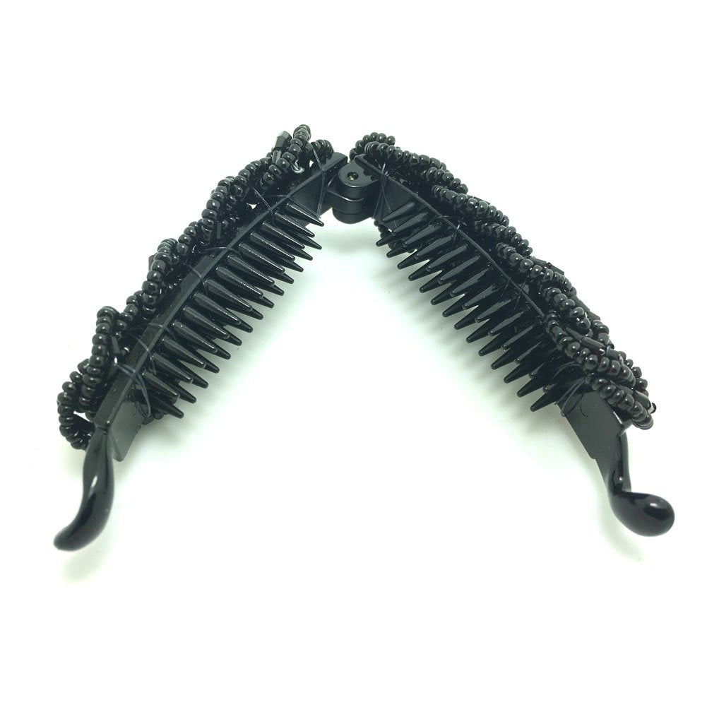 (3.2) Black : Meilliwish Noble Beautiful Lady Banana Hair Clip Ponytail Holder(H36)(Black)