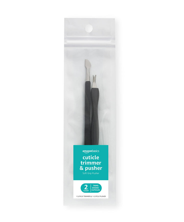 Amazon Basics Cuticle Trimmer and Pusher, 2 Count