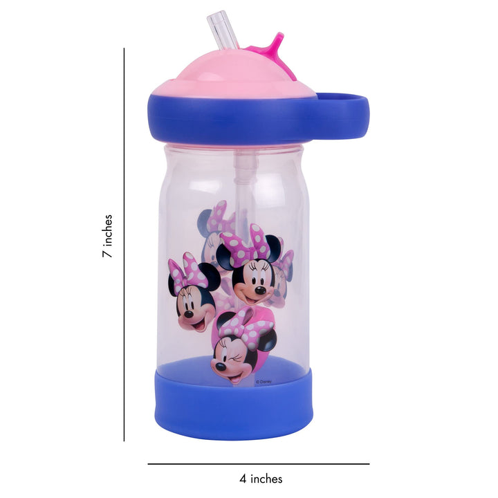The First Years Disney Minnie Mouse Sip & See Kids Water Bottle - Water Bottle for Toddlers - Spill Proof Toddler Cup - 12 Oz