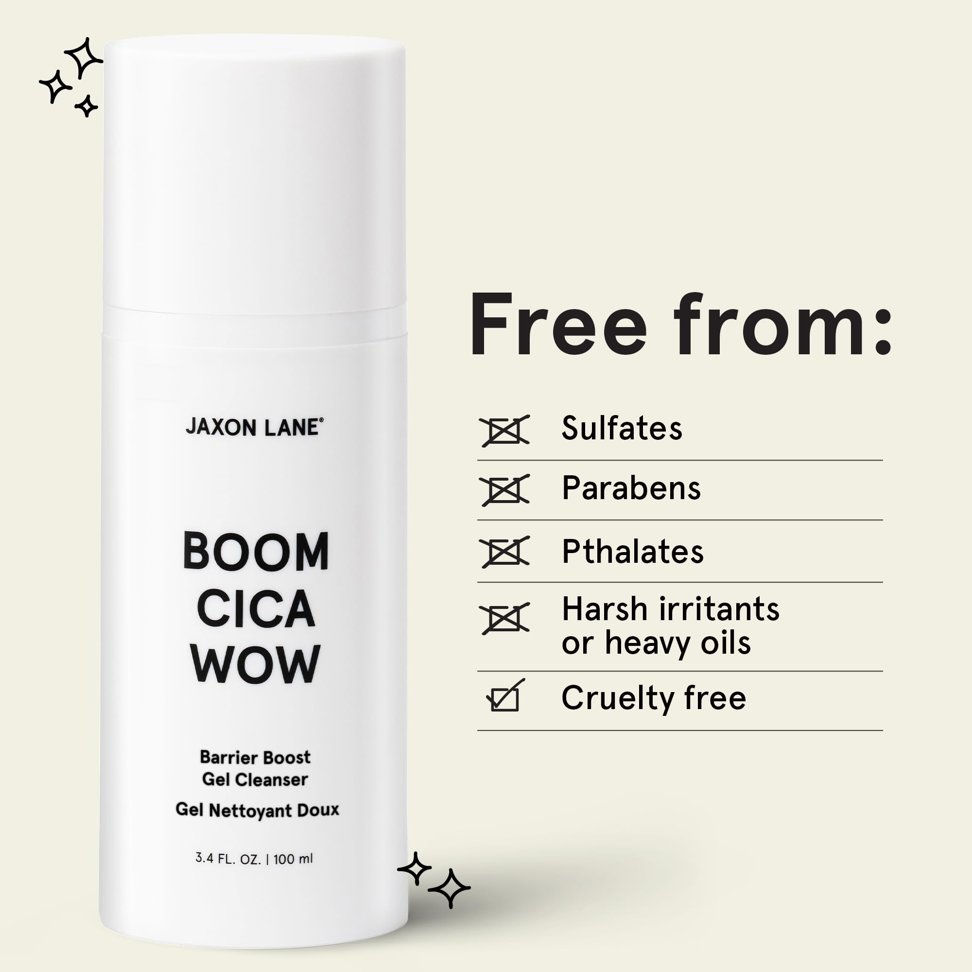 Centella Face Wash | BOOM CICA WOW Barrier Boost Gel Cleanser, Hydrating Mens Face Wash for Oily, Dry & Acne Prone Skin, Daily Facial Cleanser for Men, Male Skin with Moisturizing Hyaluronic Acid