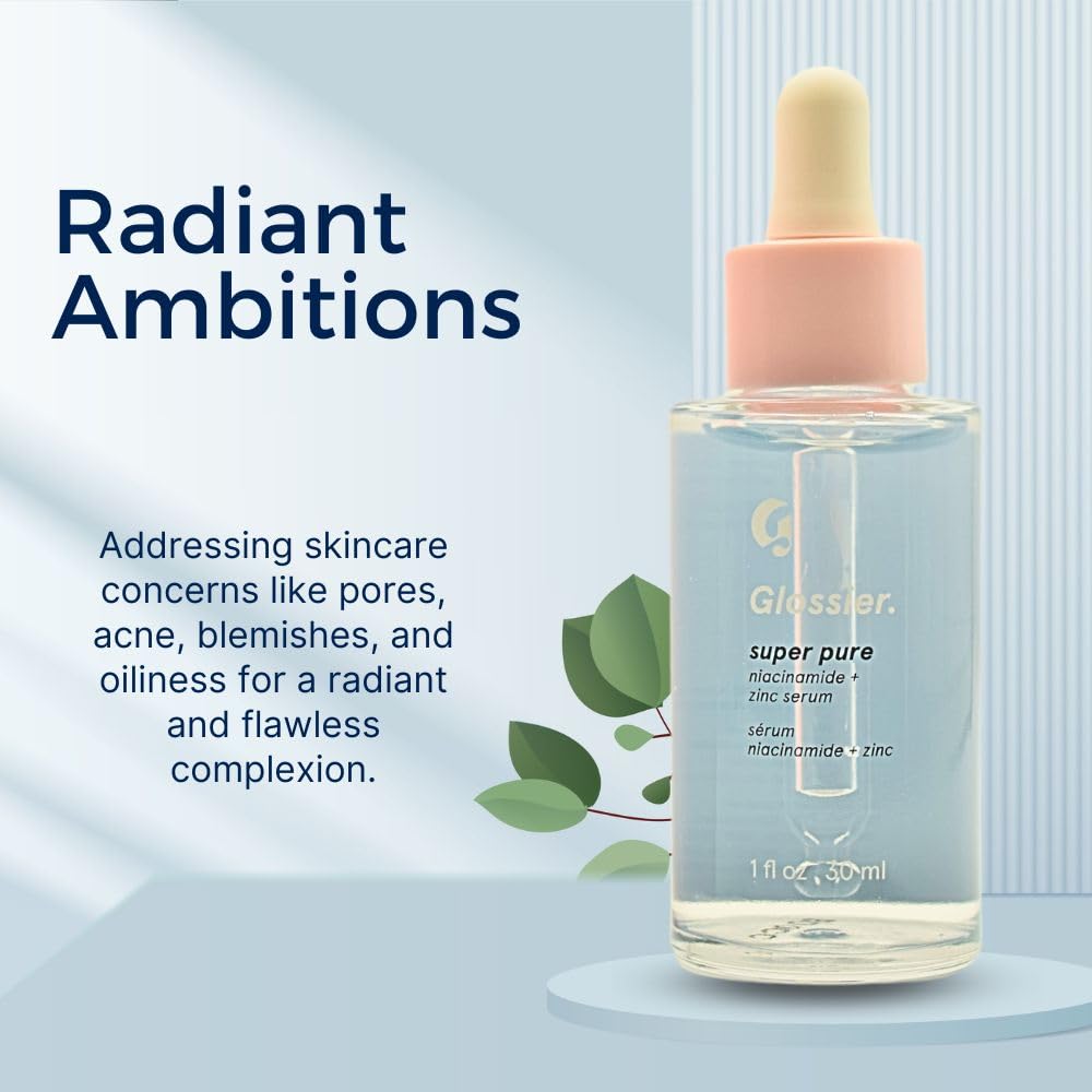 Glossier Super Pure Clarifying Face Serum with Niacinamide + Zinc 1 Fl oz / 30 mL