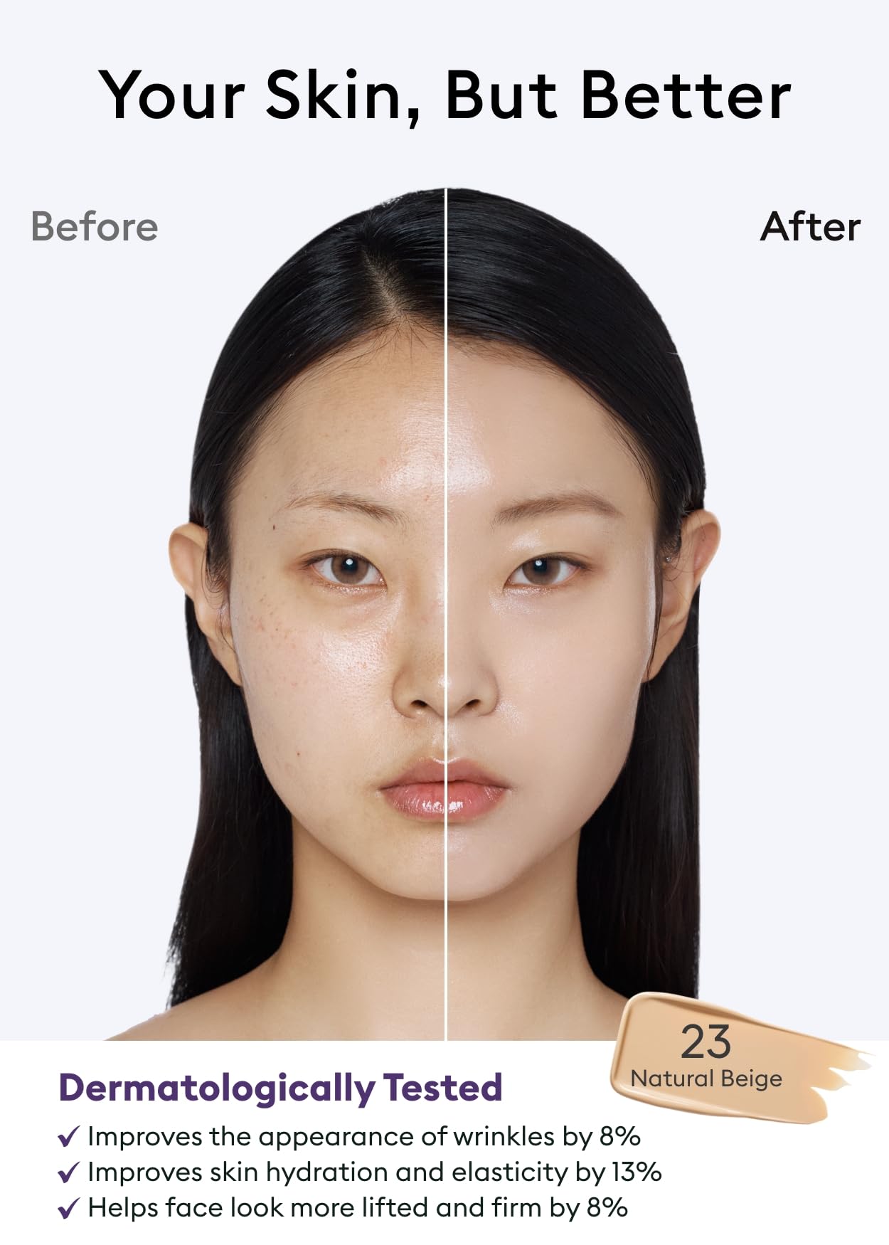 MISSHA M PERFECT COVER SERUM BB CREAM No.23 Natural Beige-Light/Medium with Cool/Neutral Undertone, Skin Care Foundation Makeup, Tinted Moisturizer, Superfood Complex, Mother's Day gifts, 1.18 Fl oz