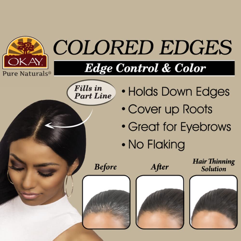 Okay Colored Edges, Black, 2 Ounce by Okay