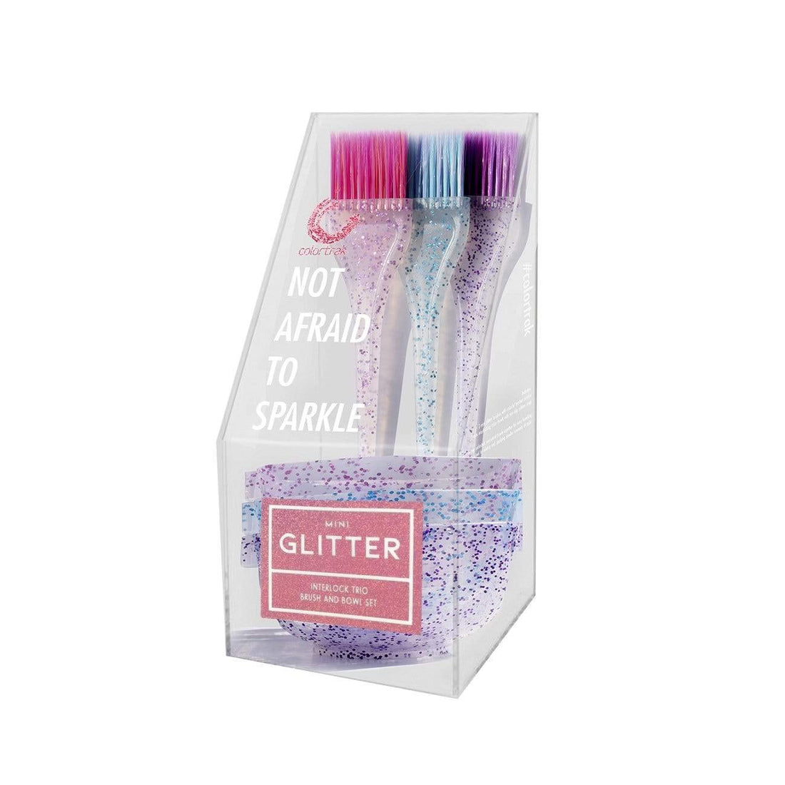 Colortrak 3 Pack Mini Glitter Trio Brush and Bowl Set, 1 Pound