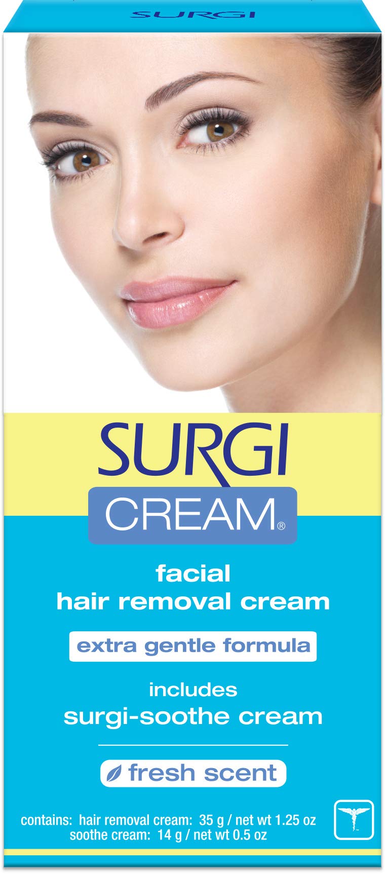 Surgi-cream Hair Remover Extra Gentle Formula For Face, 1-Ounce Tubes (Pack of 3)