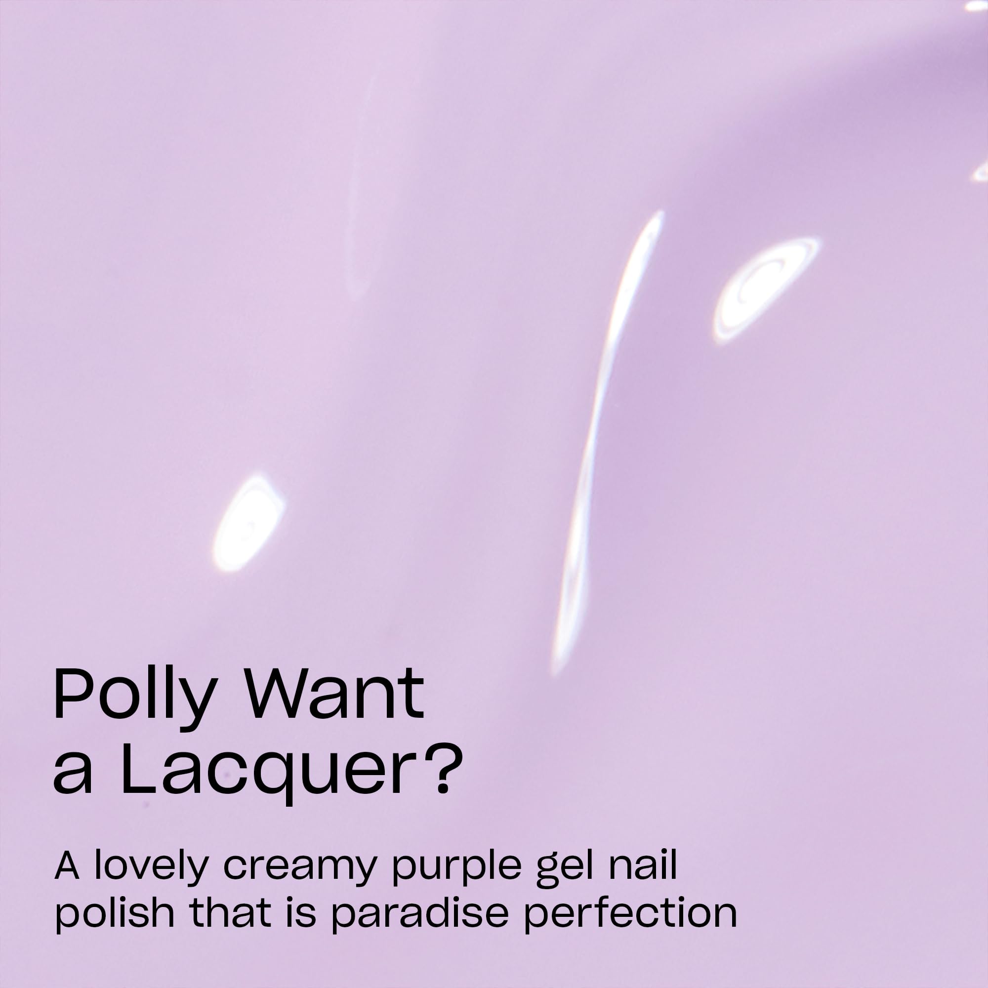 OPI GelColor Polly Want a Lacquer | Opaque Soft Purple Crème UV Cure Gel Nail Polish | Vegan & HEMA Free, Long Lasting, High Shine