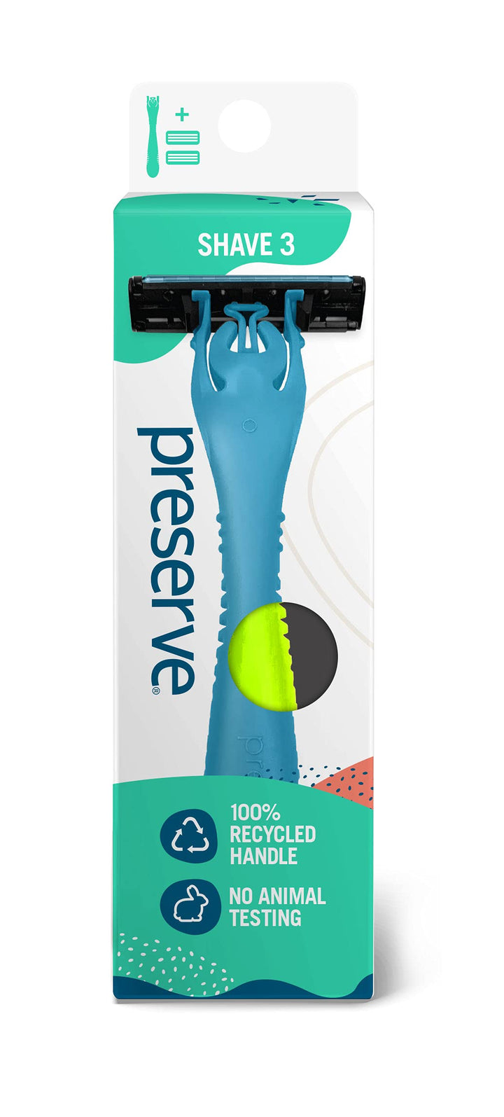 Preserve Triple Razor System with Replacement Blades (Colors Vary)