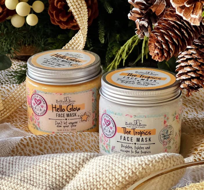 Bella & Bear Hello Glow Face Mask for refining and brightening - Vegan - 6.7oz