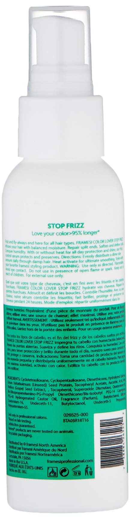 Framesi Color Lover Stop Frizz Anti-humidity Serum, 3.4 Ounce