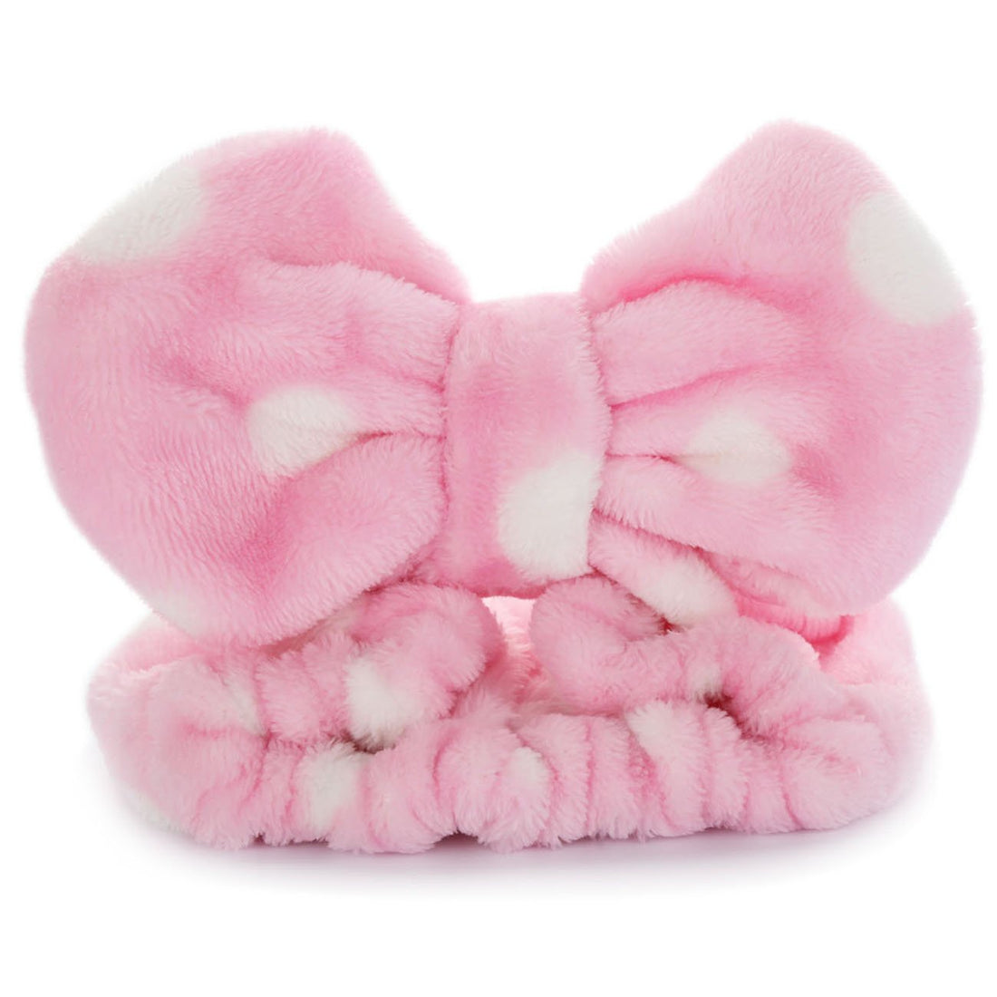 Hairizone Cosmetics Headbands for Washing Face Shower Spa Mask, Soft and Cute Big Bowknot Hair Bands for Women and Girls (Roseo/Pink)