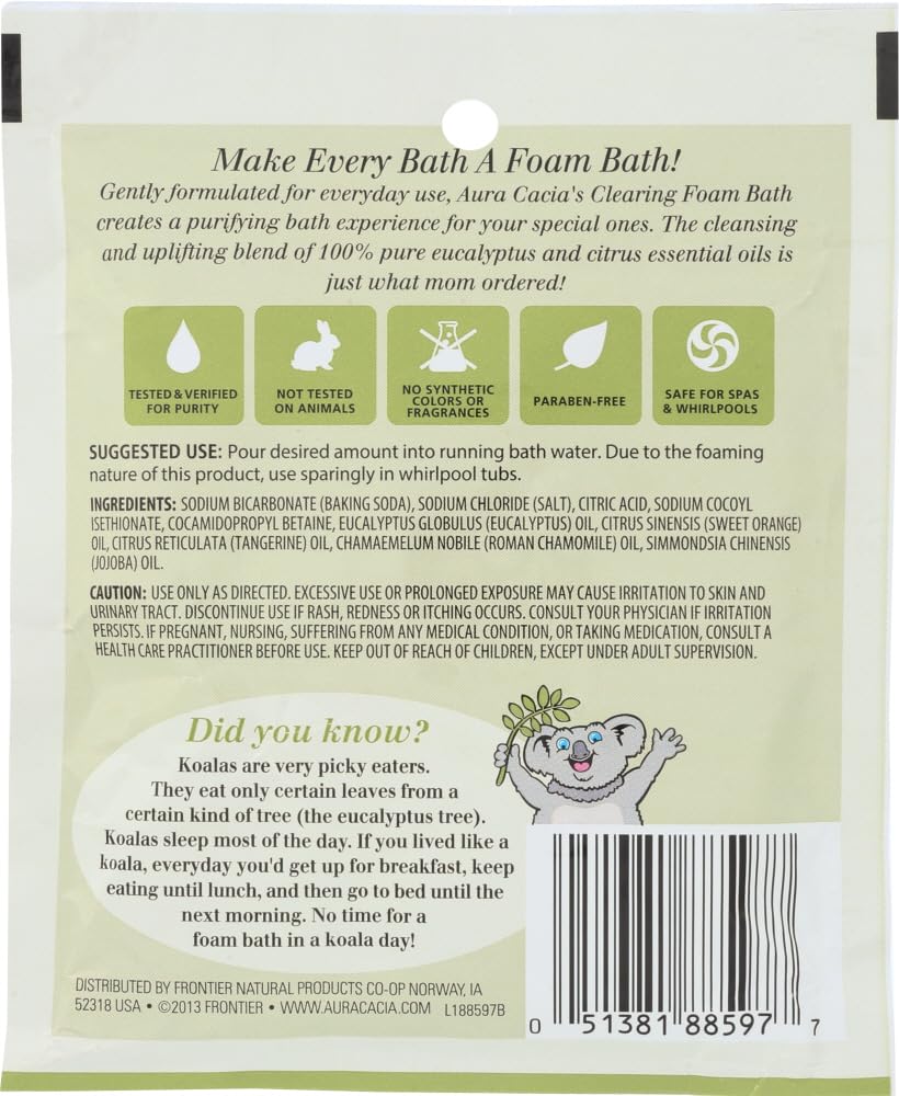 Aura Cacia Foam Bath for Kids Clearing - 2.5 Oz 6 pack